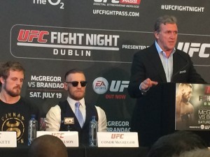 Connor McGregor at the UFC Dublin press conference. Photo courtesy of Darren Heitner, Sports Agent Blog.