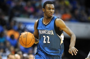 Minnesota Timberwolves guard Andrew Wiggins (22) handles the ball against the Oklahoma City Thunder during the fourth quarter at BOK Center. Mandatory Credit: Mark D. Smith-USA TODAY Sports