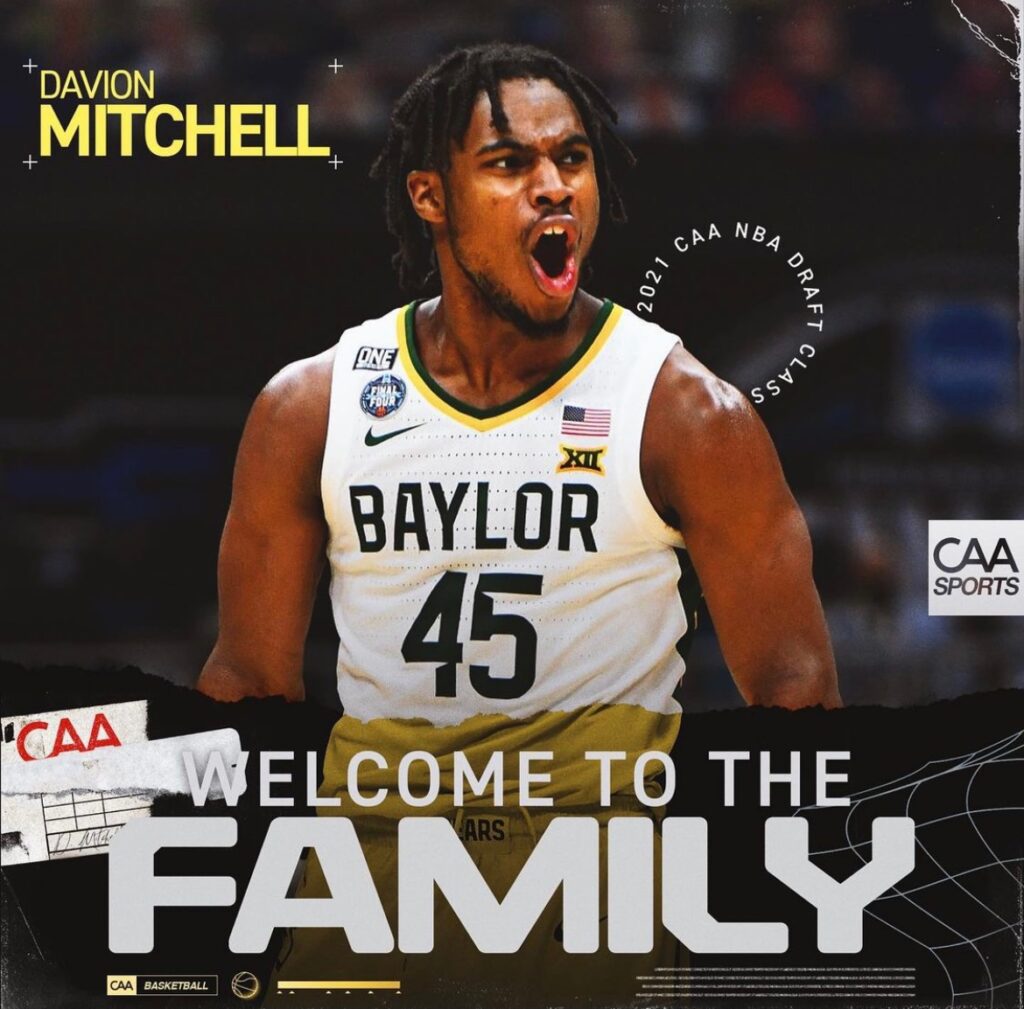 CAA Basketball Signs Davion Mitchell – SPORTS AGENT BLOG