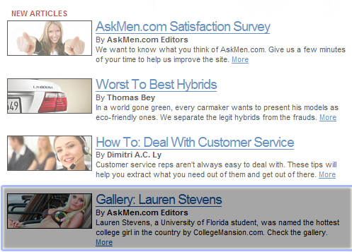 Lauren Stevens - AskMen.com