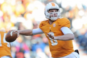 Tennessee Volunteers quarterback Tyler Bray has selected Tom Brady's agent as his representative (Credit: Randy Sartin-US PRESSWIRE)