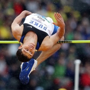 Olympic hopeful Curtis Beach competes in the high jump while attending Duke University. Photo courtesy of Beach's Twitter page. You can follow Curtis @Curtis_Beach.